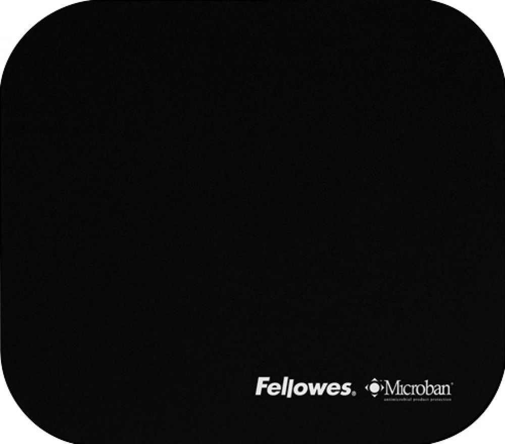 FELLOWES Microban Muismat - Zwart Muismat