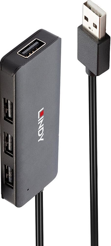 Lindy USB 2.0 Hub 4 Port zonder voeding