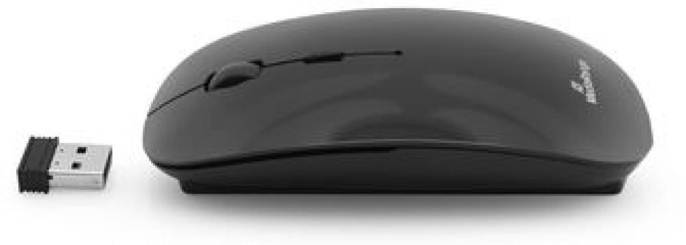 MediaRange muis Wireless 3 toetsen, geräuscharm zwart glänz