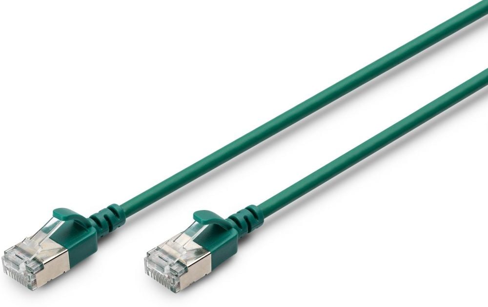 DIGITUS Patchkabel CAT 6A F/FTP Slim 1,00m groen