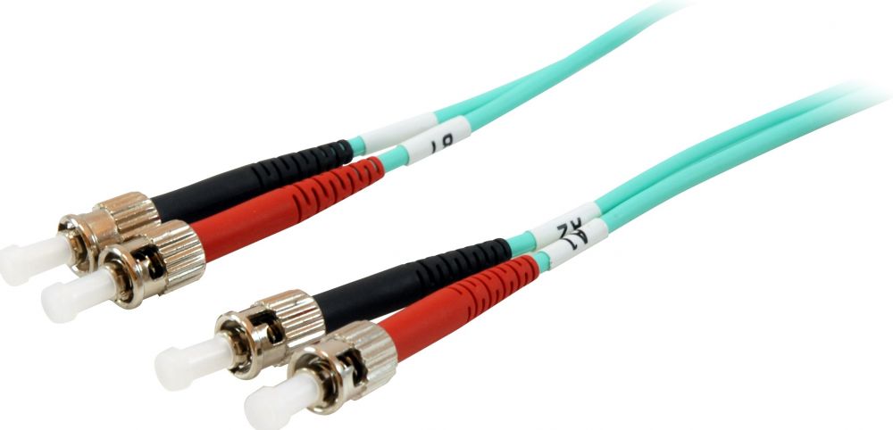 Equip LWL Patchkabel ST->ST 5,00m Multimode Duplex OM3 oran Polybeutel
