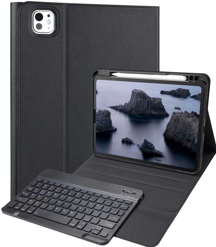 Accezz AZERTY Bluetooth Keyboard Bookcase iPad Pro 11 (2024) M4