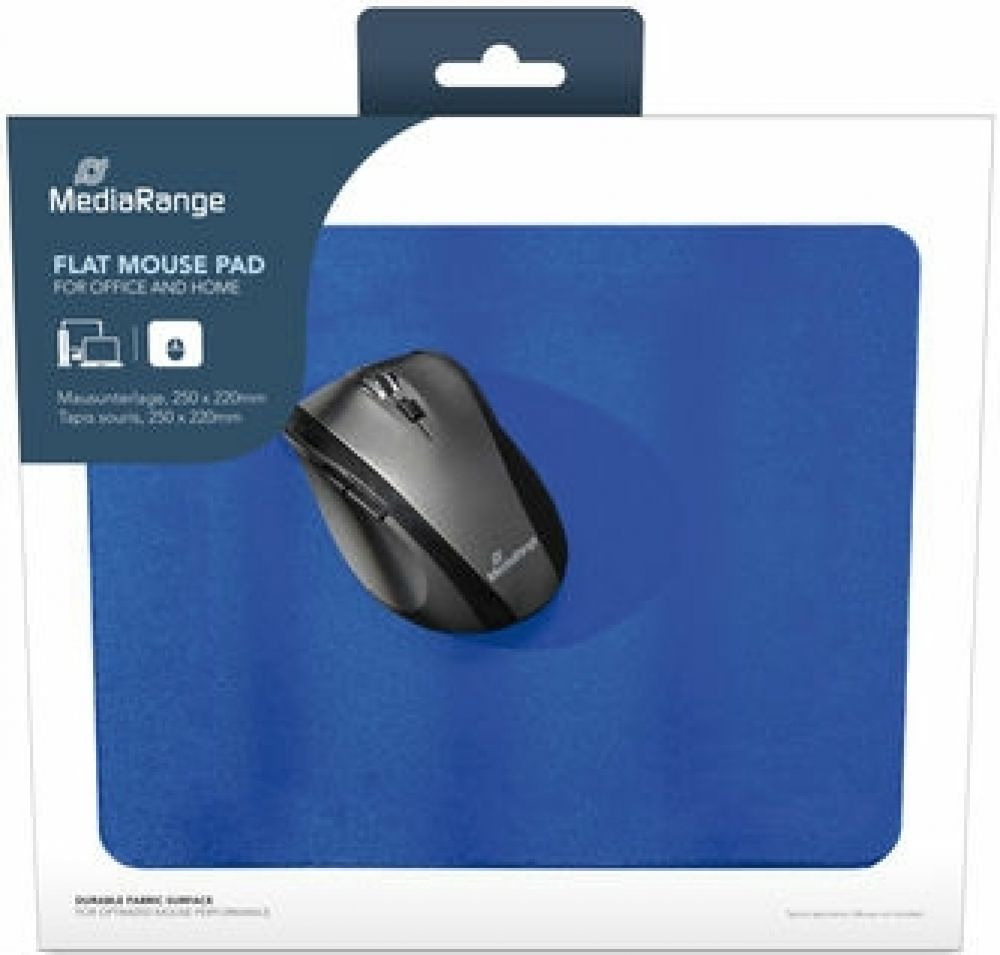 MediaRange Mausunterlage plat 250x220x3mm blauw
