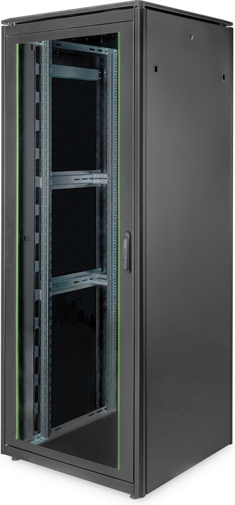 42U nw cbnt 2053x800x800mm blk glass dr
