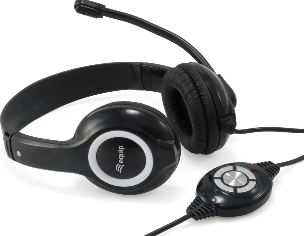 Equip USB-Headset 245301 2m Kabel, zwart, USB