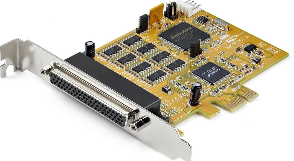 StarTech.com 8-Port PCI Express RS232 Serial Adapter Card, PCIe RS232 Serial Card, 16C1050 UART, Multiport Serial DB9 ControllerExpansion Card, 15kV