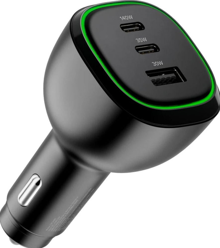 Alogic Lagegerät Auto 165W 2xUSB-C+1xUSB-A + 240W Kabel 1m
