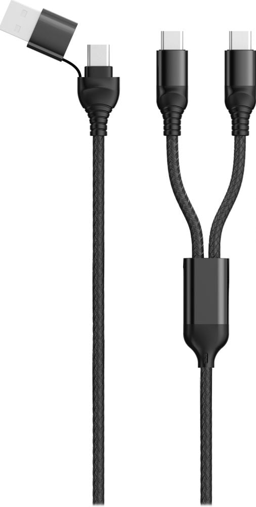 2GO USB / Type C Ladekabel DUO Type C schwarz 120cm