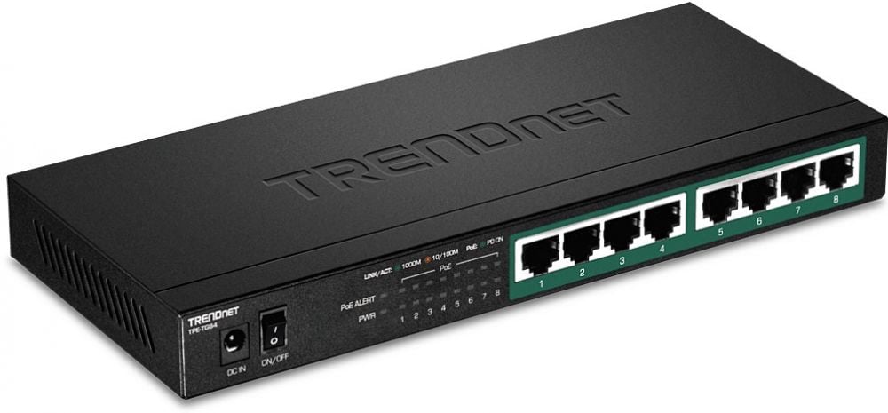 TRENDnet 8-Port Gigabit PoE+ Switch (120W)
