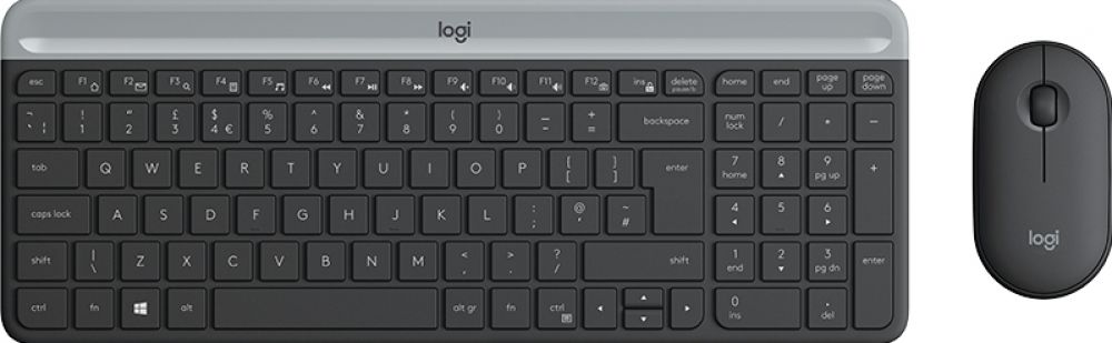 Logitech Slim Wireless Combo MK470 - Toetsenbord en muis set
