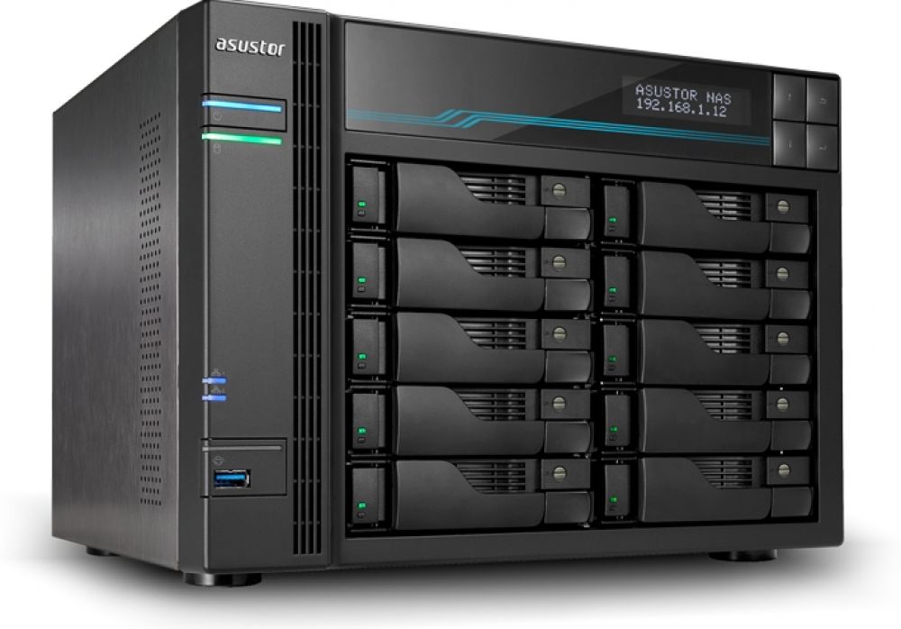 NAS ASUSTOR AS7110T 0/10HDD/SSD (2.5/3.5 SATA III) 10-bay,Intel Xeon Quad, 8GB ECC D4, 10GBit/2,5GBit
