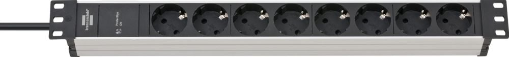 stekker omlijsting Alu-Line 48,3cm stekkerdoos 8 wegs 2m