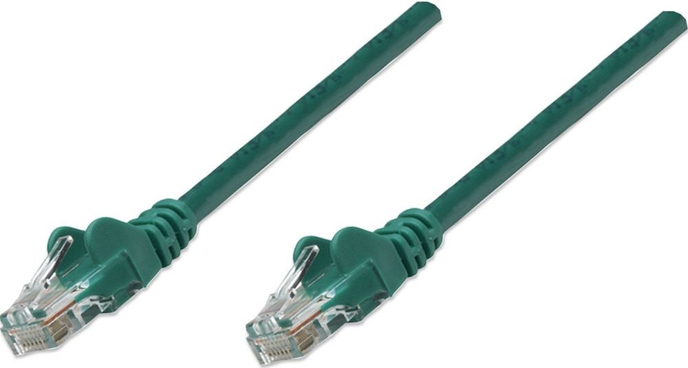 Intellinet Patchkabel RJ45 U/UTP Cat5e 10m Hebelschutz groen