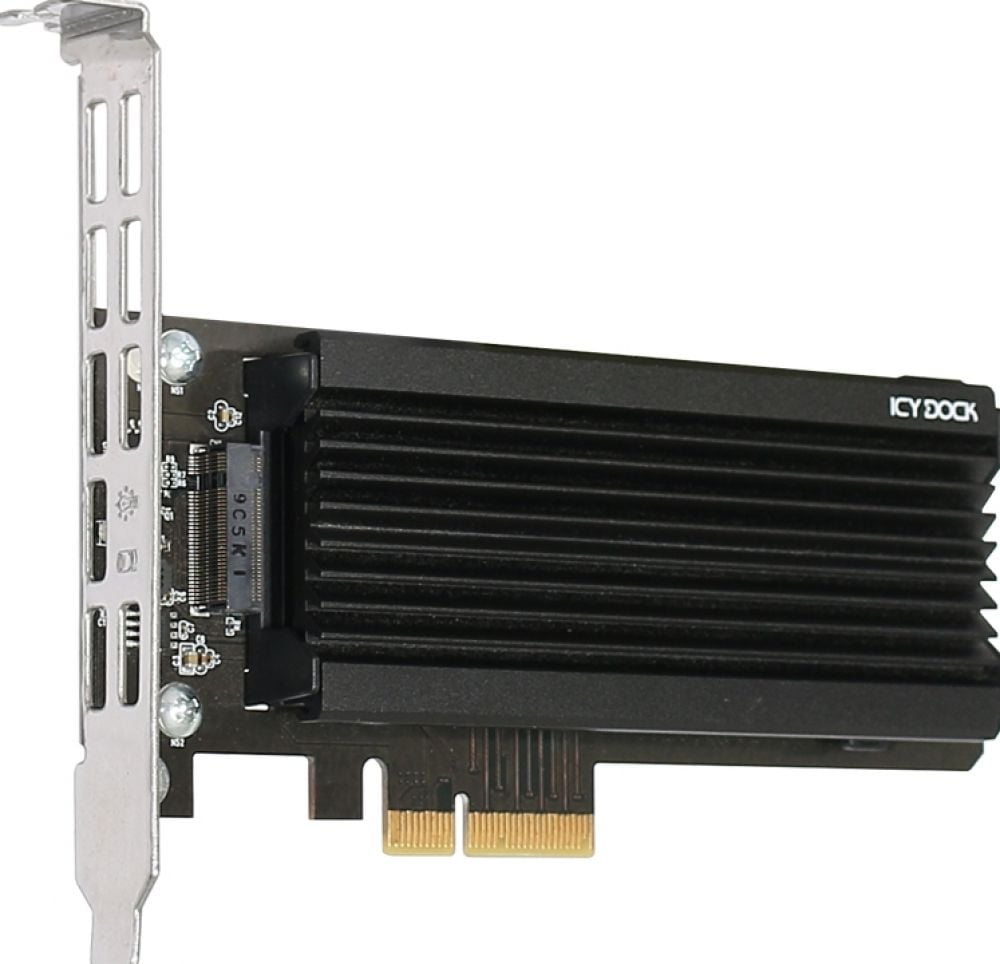 Adapter IcyDock M.2 NVMe SSD to PCIe Adapter Card with heats