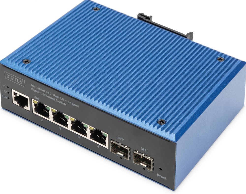 DIGITUS Switch 4+2 -Port L2 managed Gigabit Ethernet