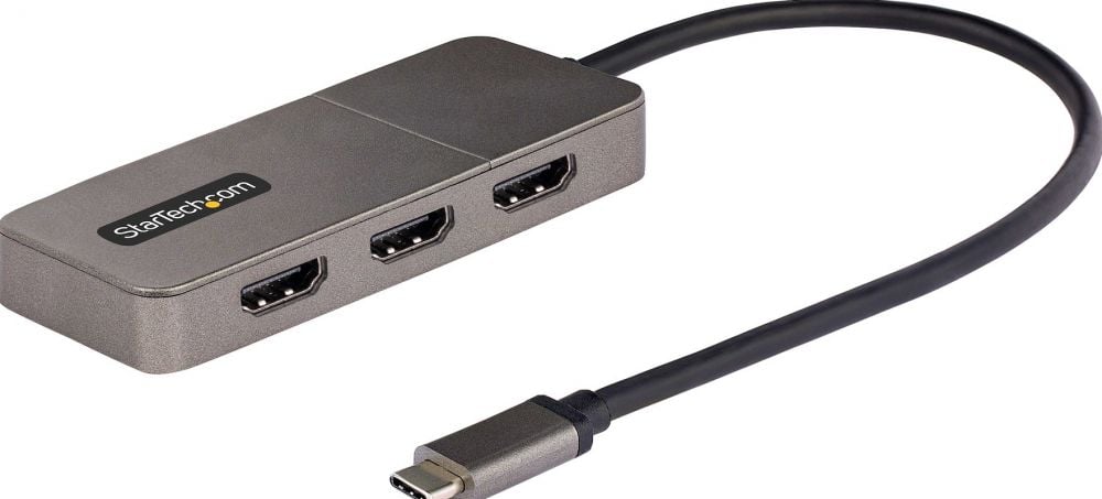 StarTech.com 3-Port USB-C MST Hub, USB Type-C to 3x HDMI Multi-Monitor Adapter for Laptop, Triple HDMI up to 4K 60Hz w DP 1.4 Alt Mode and DSC, HDR,