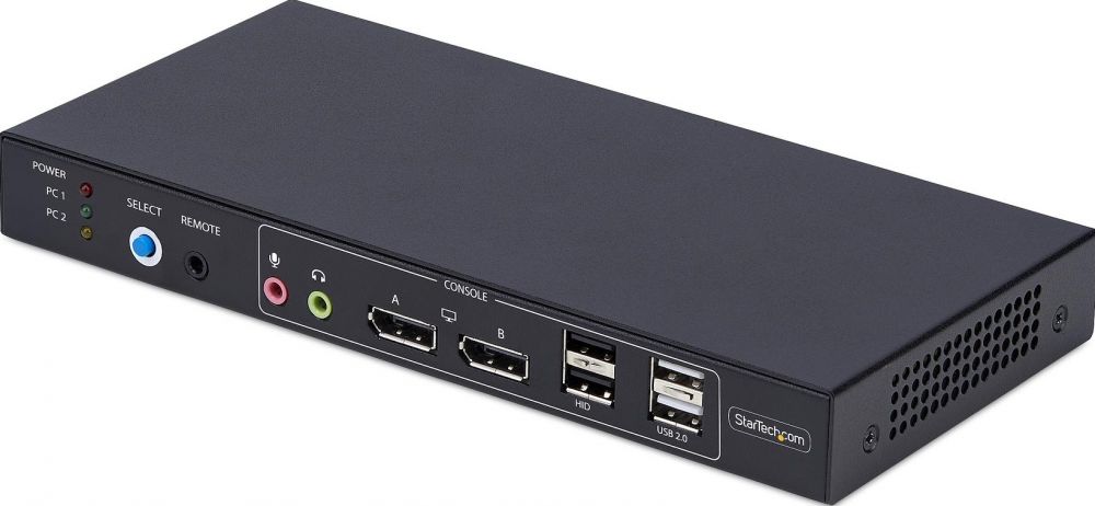 StarTech.com 2-Port Dual-Monitor DP KVM Switch wVideo Matrix, 4K 60Hz - KVM  audio  USB switch
