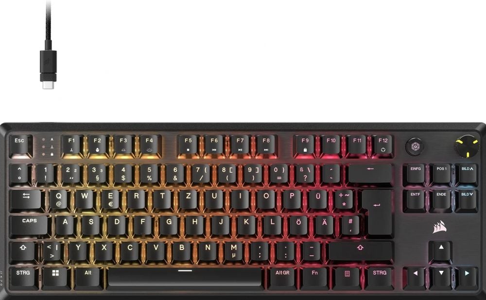 CORSAIR keyboard K70 Core TKL USB RGB LED zwart