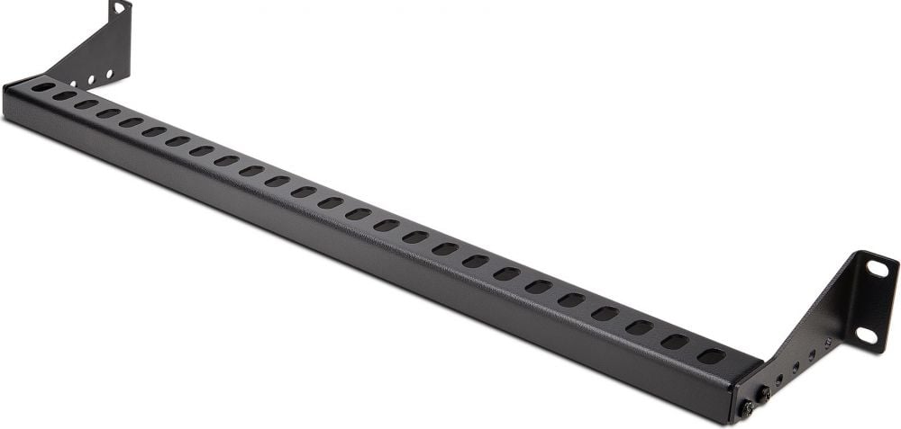 StarTech.com 1U Rack Mountable Cable Lacing Bar wAdjustable Depth, Cable Support Guide For Organized 19" RacksCabinets, Horizontal Cable Guide For