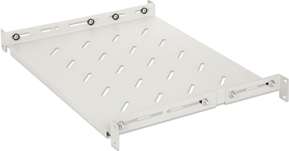 INTELLINET 19" Fachboden variable Schienen 350mm tief grau