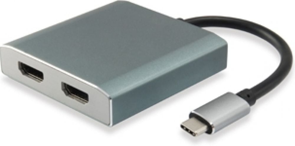 Equip USB-Hub USB-C St -> HDMI Bu 0.15cm grijs Polybeutel