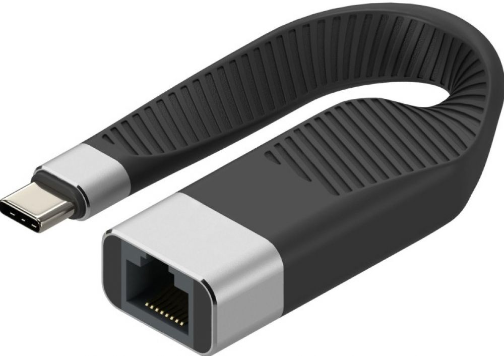 Techly Flexibler Adapter Type C auf RJ45