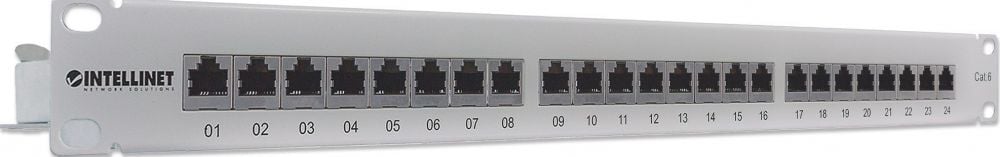 Intellinet Patchpanel 1HE 24-Port Cat6 FTP grijs