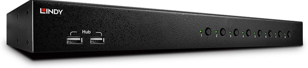 LINDY 8 Port KVM Switch PRO USB 2.0 Audio DVI-I Single-Link