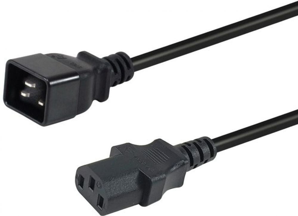 Equip stroomkabel Anschl. C20 -> C13 1.80m zwart