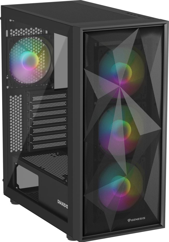 Genesis Diaxid 605 ARGB Zwart - Midtowermodel