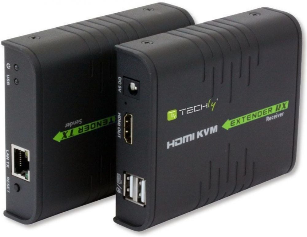 Techly HDMI KVM Extender meer dan netwerkkabel, 120m