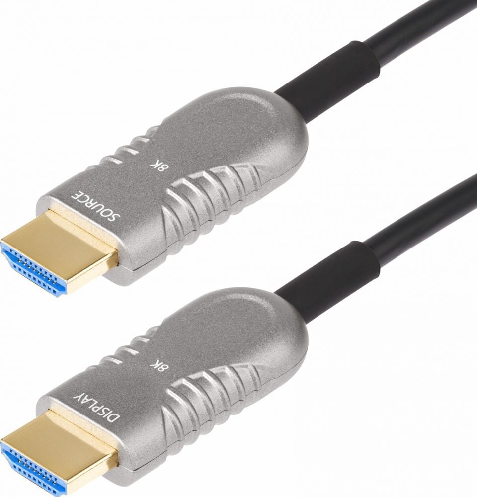 StarTech.com 50ft (15.2m) HDMI 2.1 Hybrid Active Optical Cable (AOC), CMP, Plenum Rated, 8K Ultra High Speed HDMI Fiber Optic Cable, 48Gbps, 8K 60Hz4K