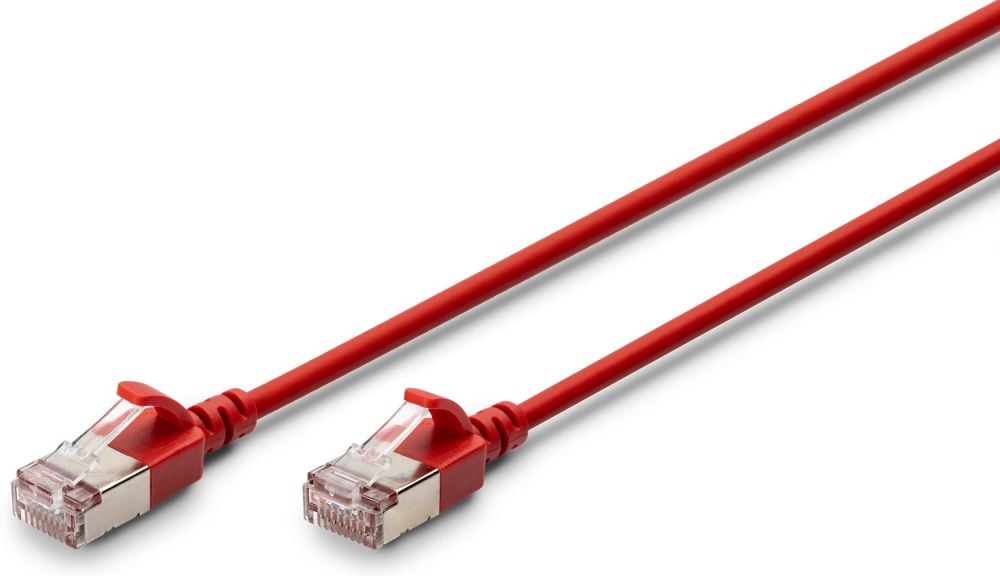 DIGITUS Patchkabel CAT 6A F/FTP Slim 3,00m rood