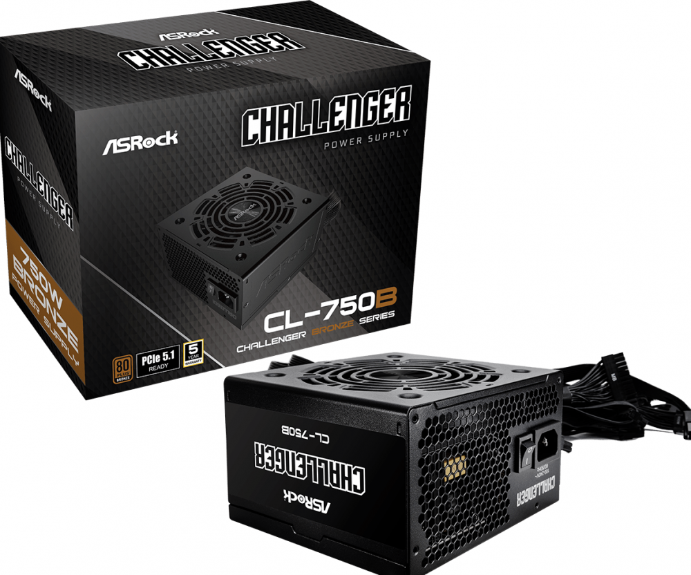 Asrock Challenger CL-750B - Voeding
