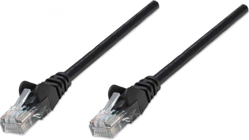 Intellinet Patchkabel RJ45 U/UTP Cat5e 5.0m Hebelschutz zwart