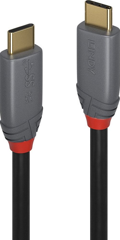 Lindy USB 3.1 Kabel Type C/C 5A PD Anthra Line M/M 0.5m