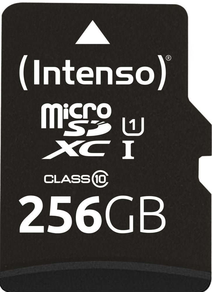 SD MicroSD Card 256GB Intenso SDXC UHS-I Class10