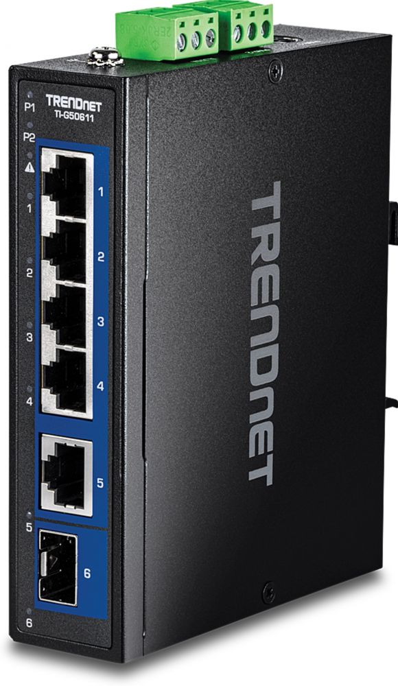 6-Port Industrial 2.5G DIN-Rail Switch with 10G Ports
