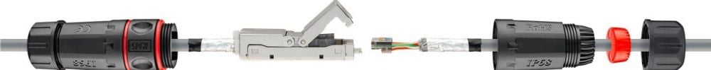 Outdoor LAN CAT6 STP Connector Shielded, for IDC assembly