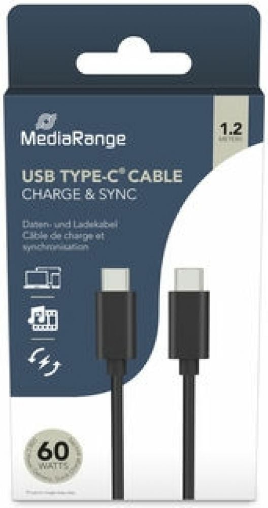 MediaRange Lade- & gegevenskabel USB 3.0 PowDel. 5Gbit/s 1.2m