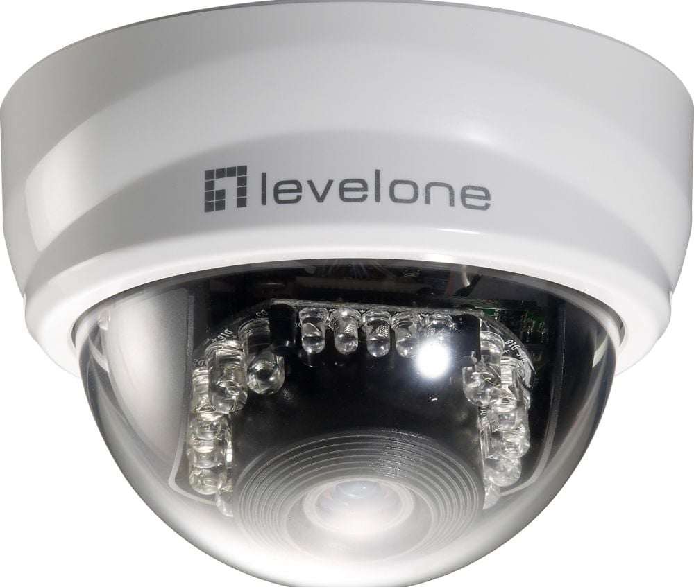 LevelOne FCS-3101 bewakingscamera Dome IP-beveiligingscamera Binnen & buiten 1920 x 1080 Pixels Bureau/plafond