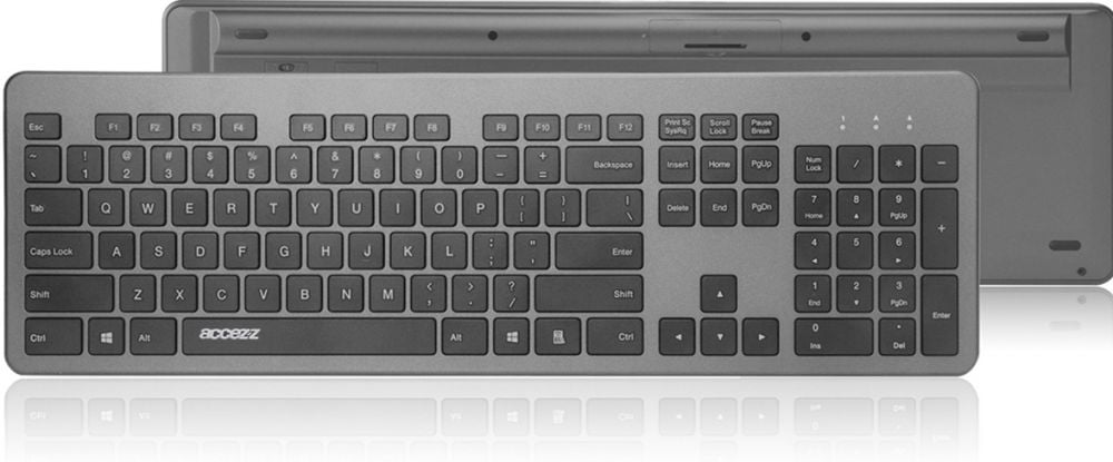 Accezz Premium Desktop QWERTY Bluetooth Keyboard - Grijs
