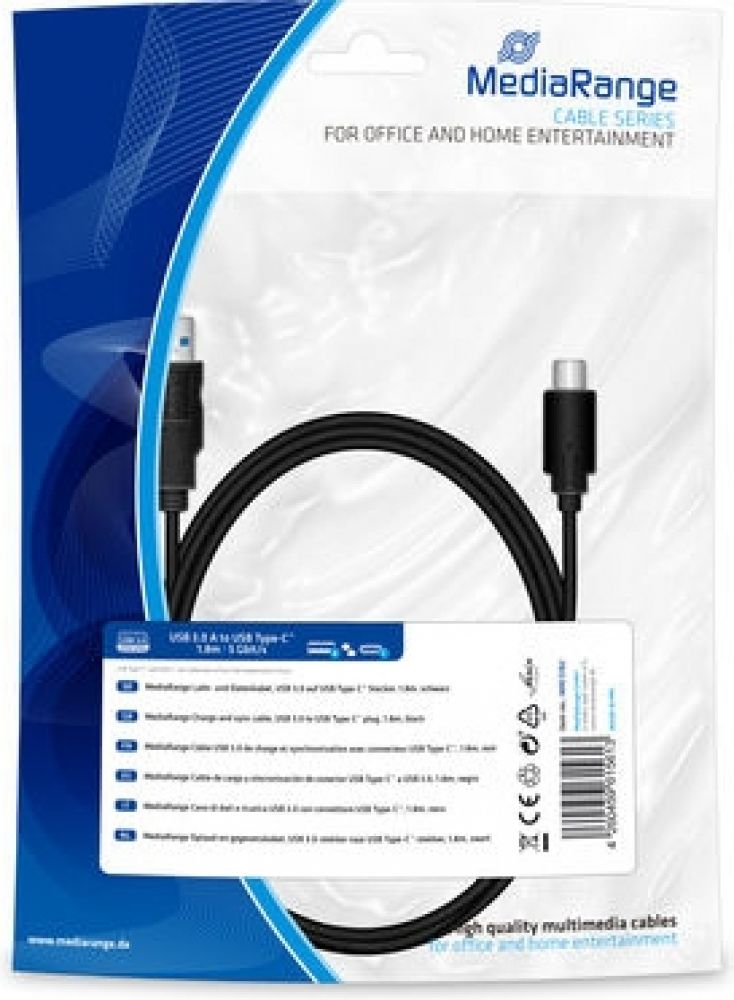 MediaRange Lade- & Datenk. USB 3.0 auf USB Type-C 1.8m