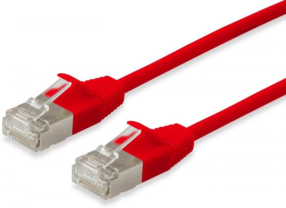 Equip Patchkabel Cat6A S/FTP 2xRJ45 10.00m rot (SSTP) Slim