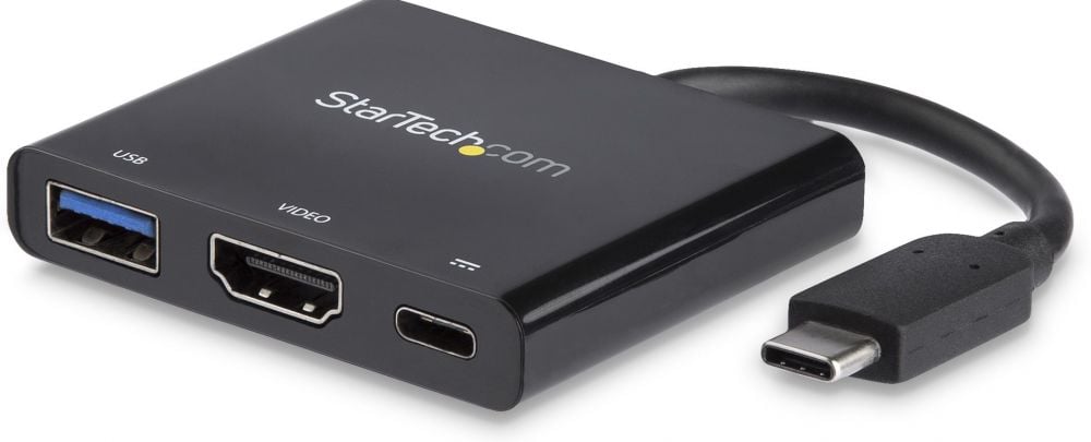 StarTech USB-C naar 4K HDMI multifunctionele adapter met power delivery en USB-A poort - USB Type-C laptop reis adapter