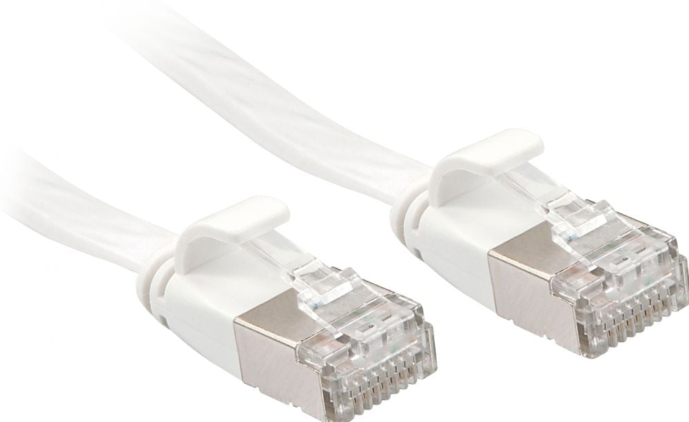 Lindy Patchkabel Cat6A U/FTP Flachband wit 3.00m