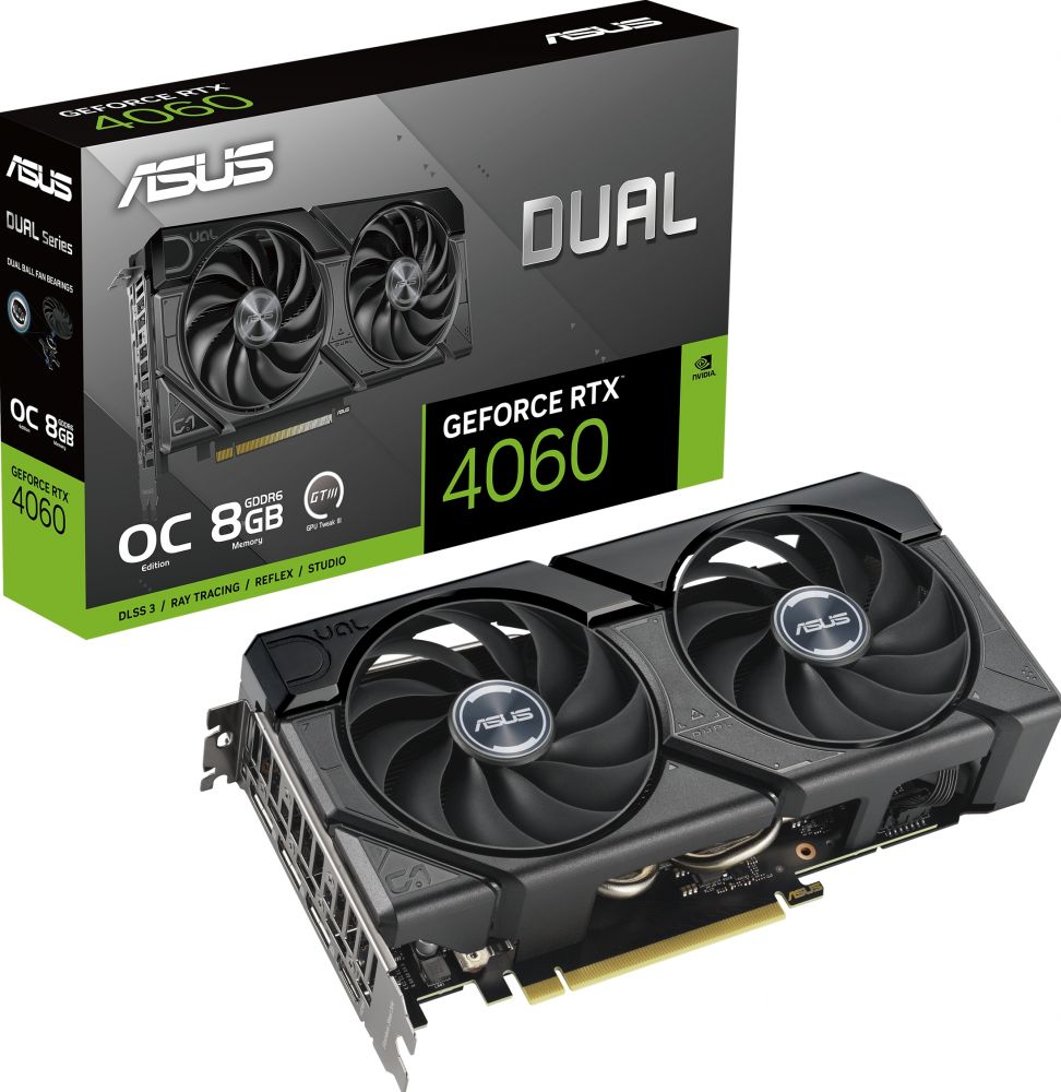 ASUS DUAL GeForce RTX 4060 EVO OC Edition 8GB | Azerty.nl