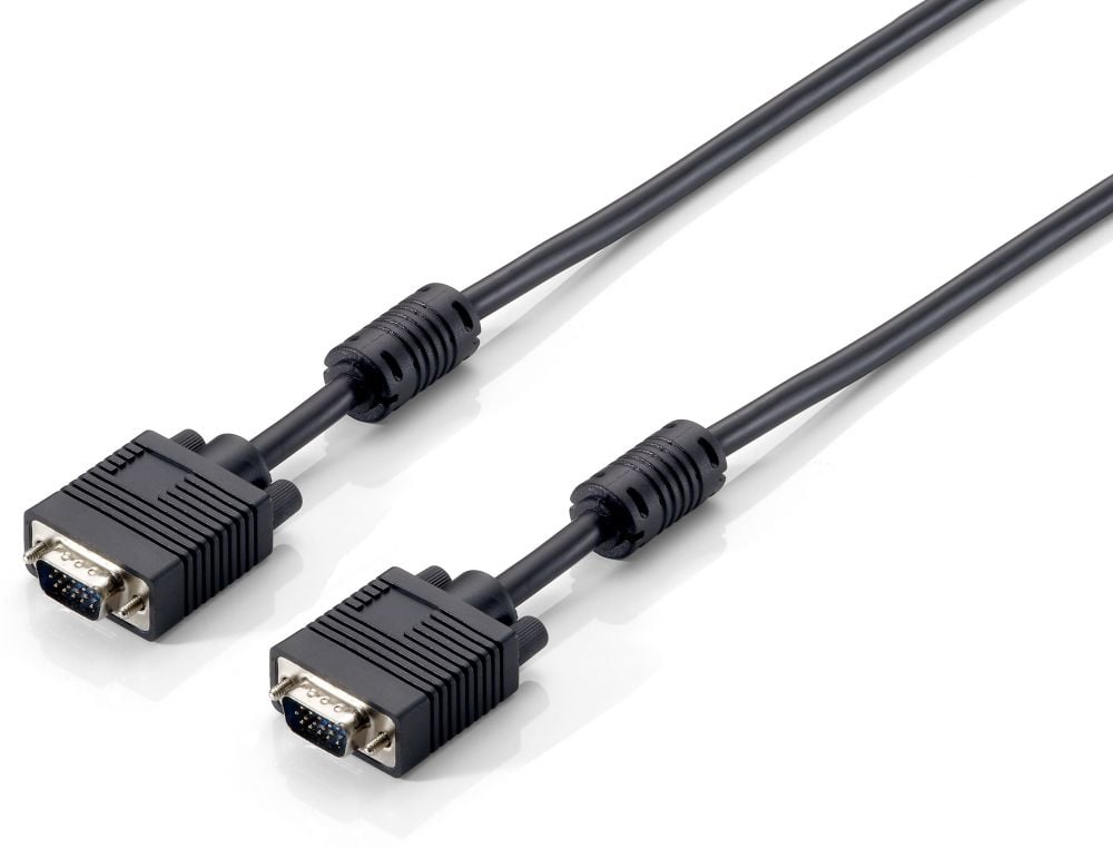 Equip 118814 HDB15 3+7 Cable, 30AWG, OD: 6mm, 10m, with ferrite