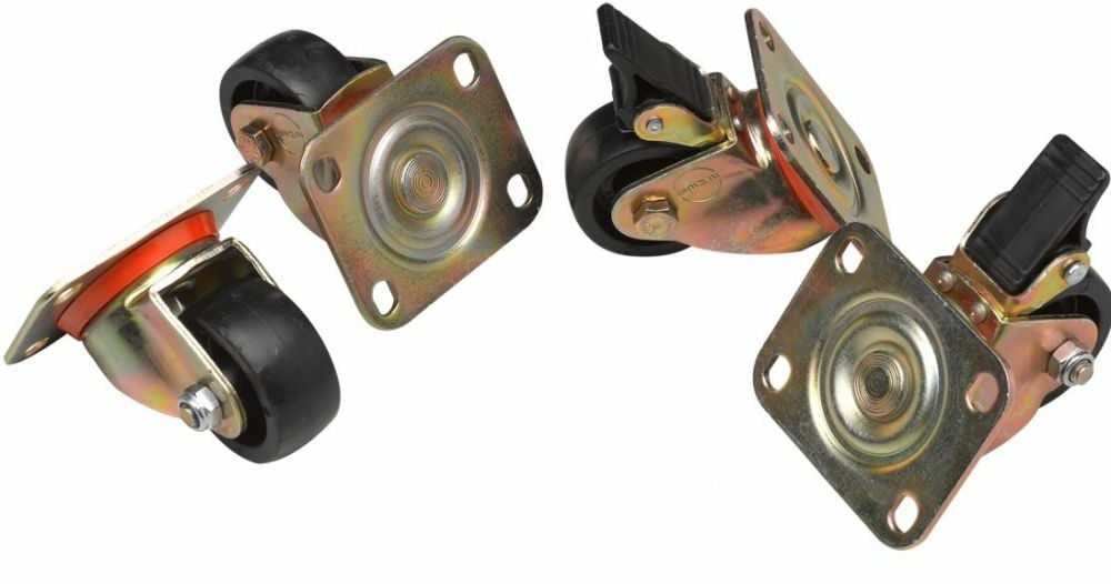 Equip EZW-2 4xRäder voor Serverschränke 75mm goud