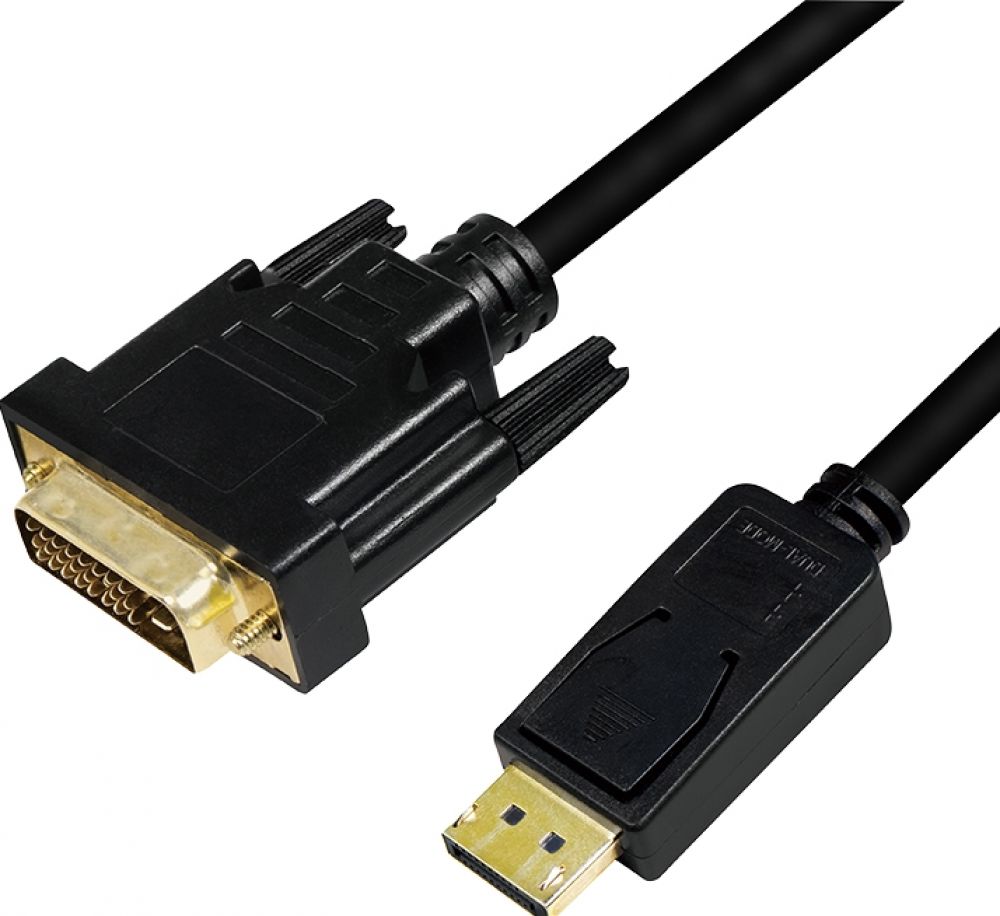 LogiLink DisplayPort-Kabel DP 1.2 zu DVI 1.2 3,0m zwart
